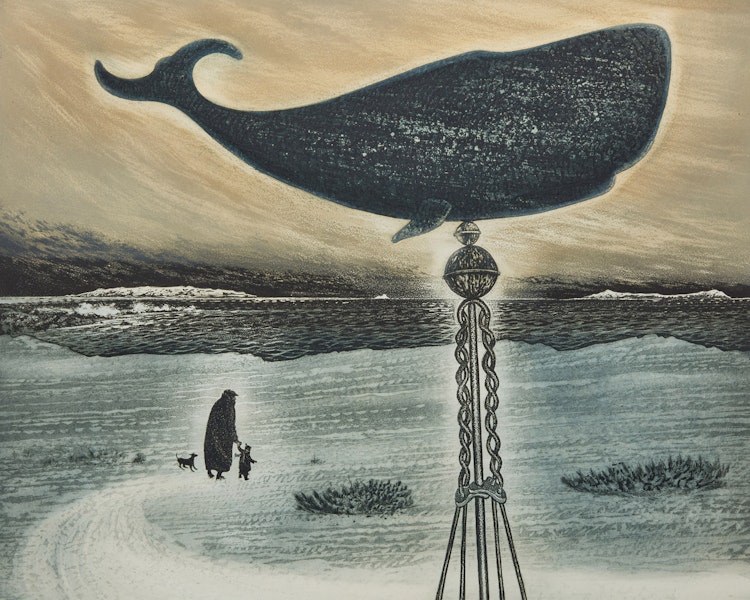Artwork by David Lloyd Blackwood, Home in Safe Harbour