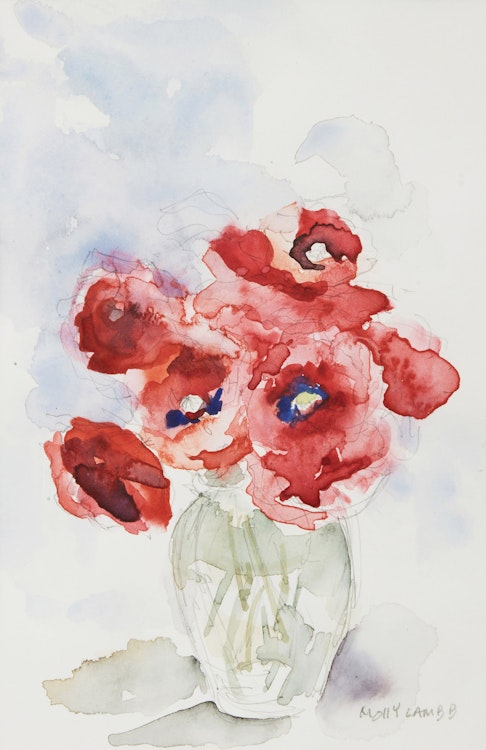 Artwork by Molly Lamb Bobak,  Poppies