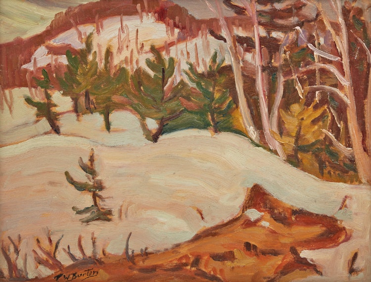 Artwork by Ralph Wallace Burton,  Quebec Hillside