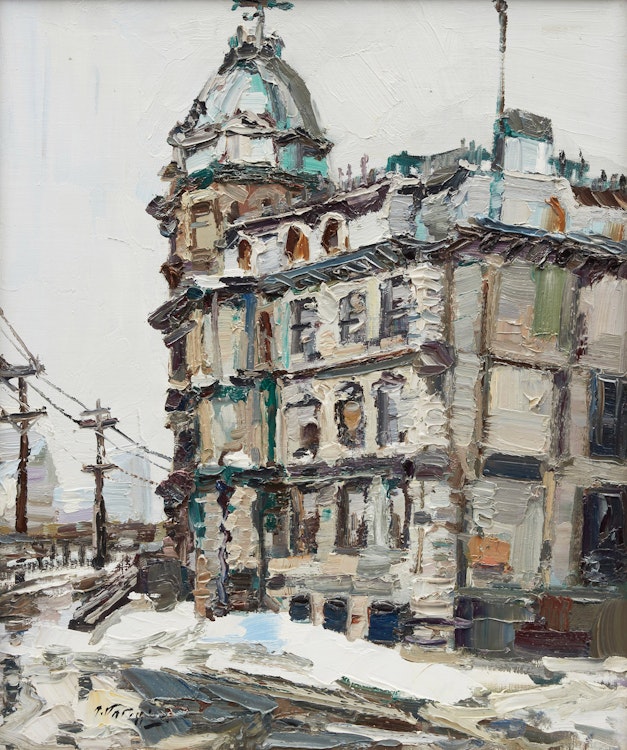 Artwork by Armand Tatossian, Street Scene