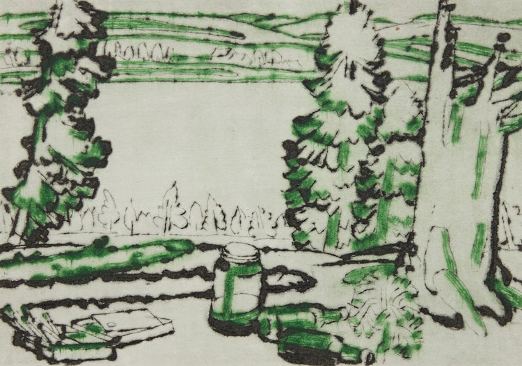 Artwork by David Brown Milne, Painting Place