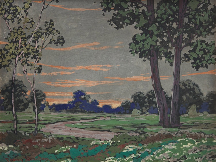 Artwork by Frank Hans Johnston, Sunset