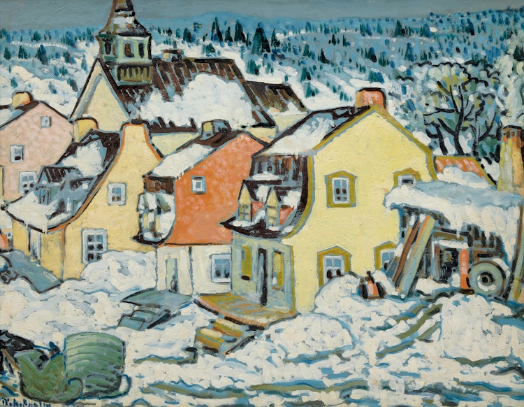 Artwork by Marc-Aurèle Fortin, Winter Scene