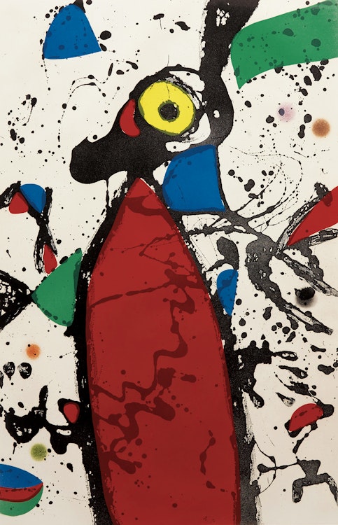 Artwork by Joan Miró, Souris rouge à la mantille (Dupin 751)