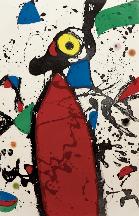 Artwork by Joan Miró,  Souris rouge à la mantille (Dupin 751)