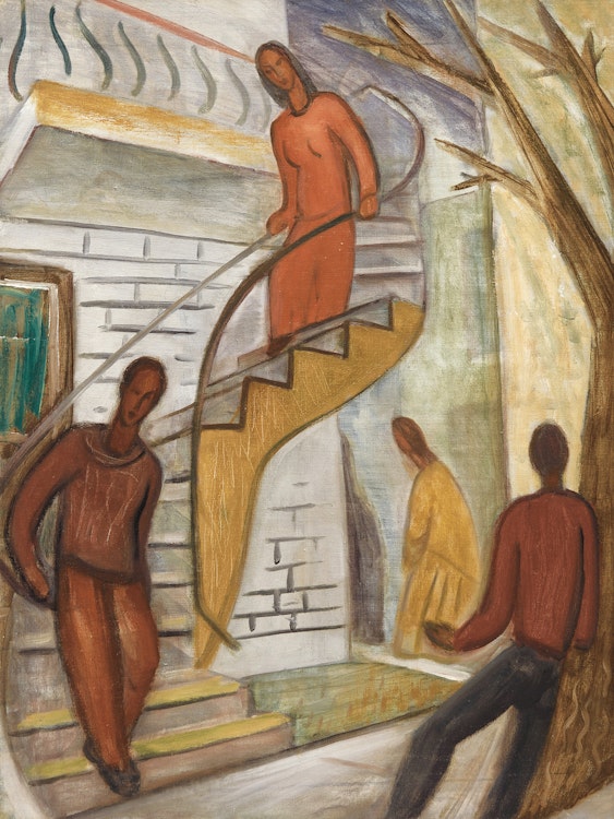 Artwork by Marian Mildred Dale Scott, Staircase, circa 1940