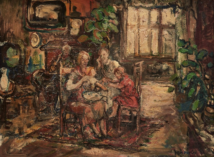 Artwork by Július Jakoby, Interior Scene