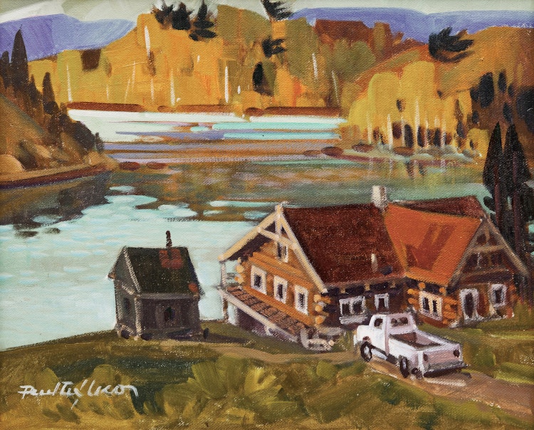 Artwork by Paul Tex Lecor, Le vieux camp de pêche à Laurel