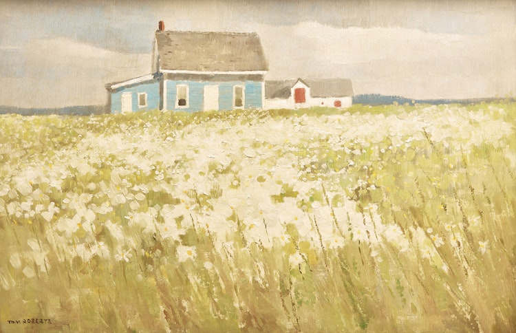 Artwork by Thomas Keith Roberts, The Blue House, L’Anse à Louise