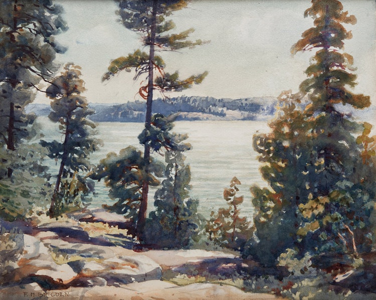 Artwork by Frederick Henry Brigden, French River Country