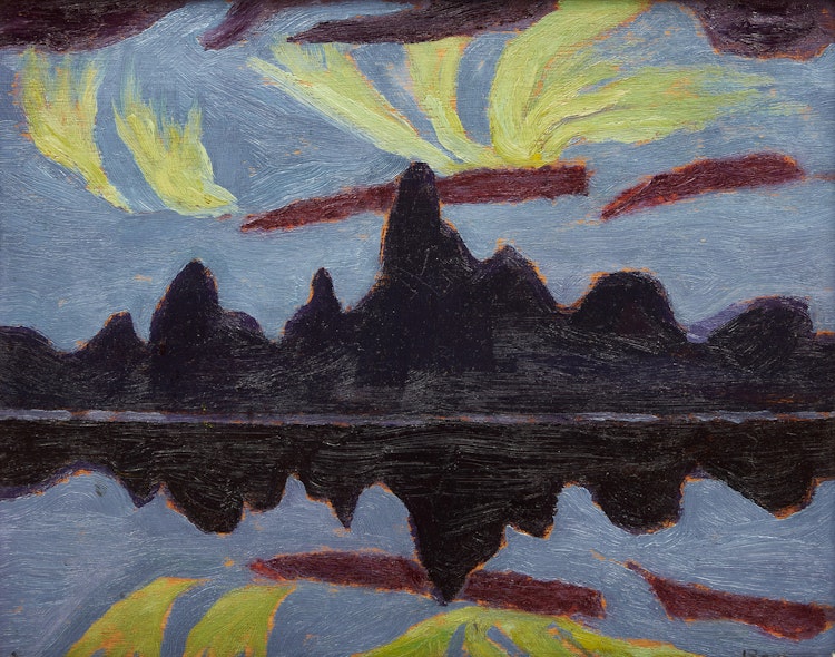 Artwork by Frederick Grant Banting, Northern Lights, Athabasca River