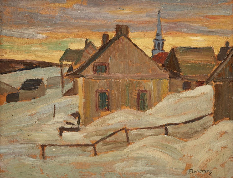 Artwork by Frederick Grant Banting, Sunset, Ste. Fidèle, Quebec, 1930