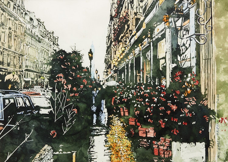 Artwork by Michael Zarowsky, Three Winter Scenes