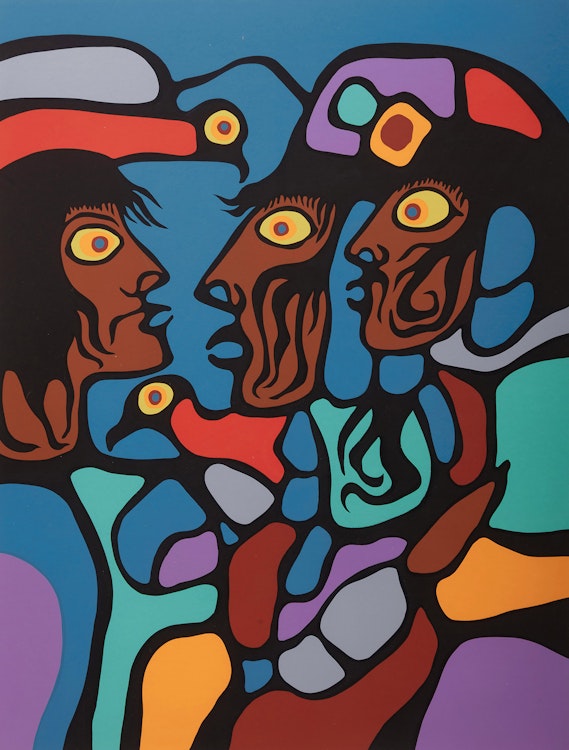 Artwork by Norval Morrisseau, This Is The Way It Is (from the Shaman Vision Series One)