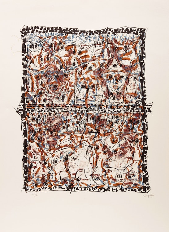 Artwork by Jean Paul Riopelle, Oiseaux à la fenêtre, 1980