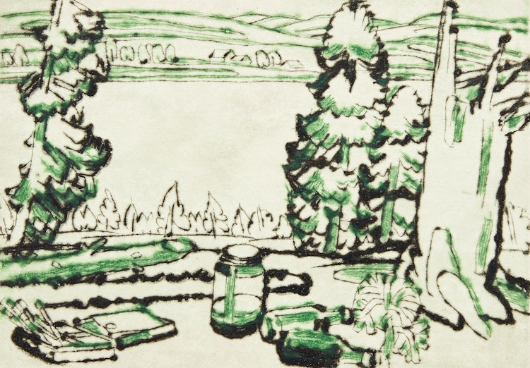 Artwork by David Brown Milne, Painting Place