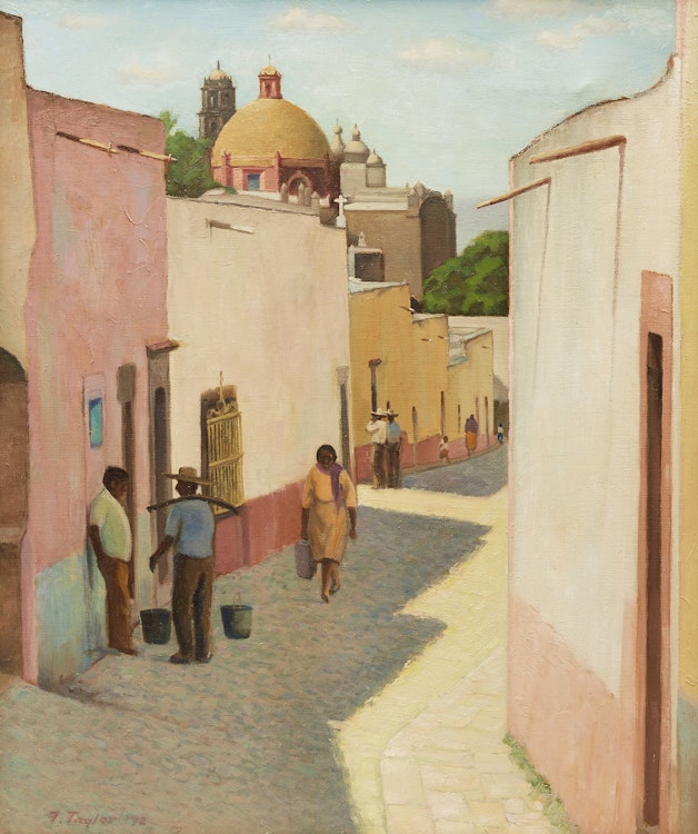 Artwork by Frederick Bourchier Taylor, Looking Down Calle Homobono