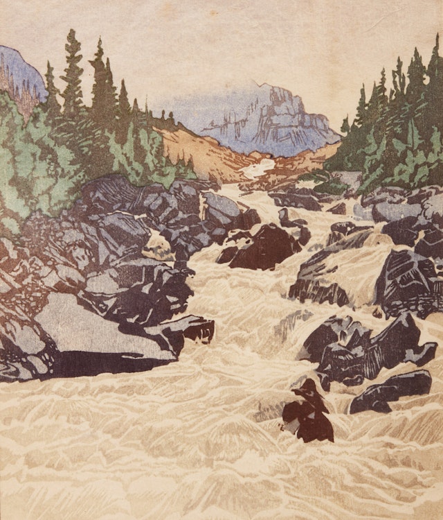 Artwork by Walter Joseph Phillips, Above Lake Louise
