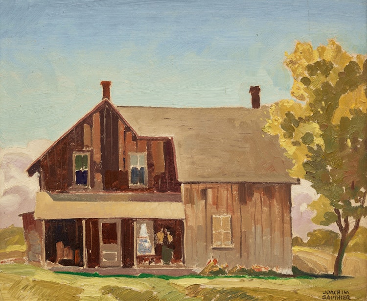 Artwork by Joachim George Gauthier, Old Farmhouse near Perkinsfield, Georgian Bay