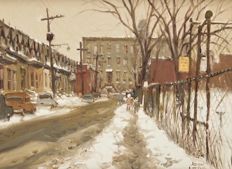 Artwork by John Little, Rue Lejeune près de Laurier, Montréal