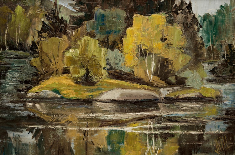 Artwork by Jessie Hill, Island in Muskoka