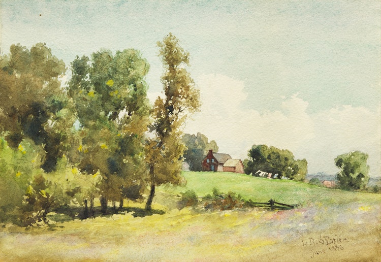 Artwork by Lucius Richard O'Brien, Untitled (Pastoral Landscape with Barn)