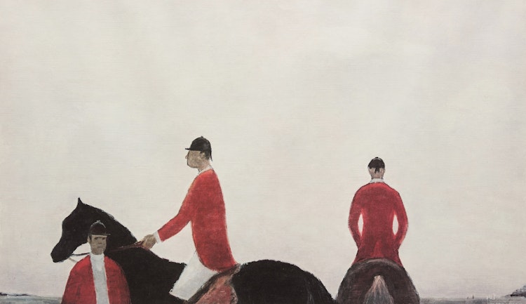 Artwork by Jean Paul Lemieux, Equestrians; St. Francois