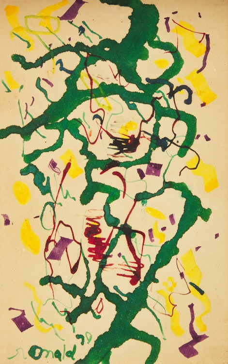 Artwork by William Ronald, Pierrot (titled by Gayla McPhee)