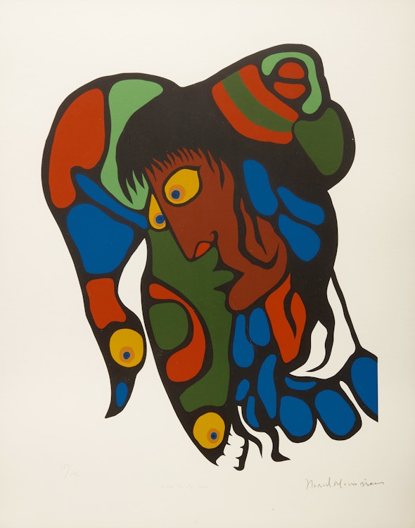 Artwork by Norval Morrisseau, Vision To Its Soul (from the Shaman Vision Series One)