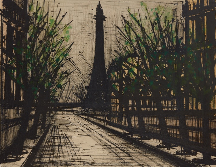 Artwork by Bernard Buffet, La Tour Eiffel (from Album Paris)