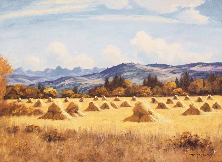 Artwork by Roland Gissing, The Oat Field