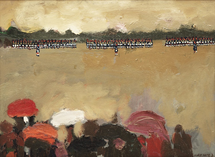 Artwork by Molly Lamb Bobak, Last Parade of the Black Watch