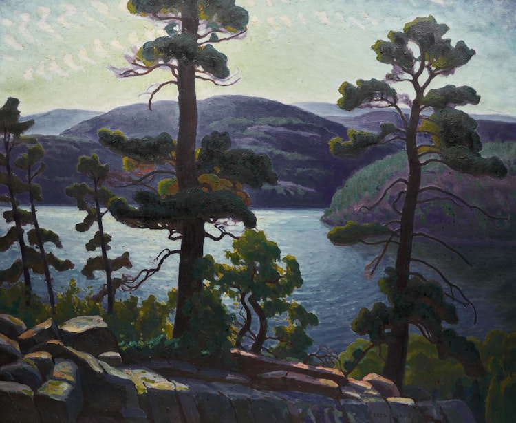 Artwork by Frederick Stanley Haines, Morning, Froude Lake
