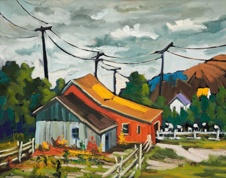 Artwork by Claude Simard, Les Granges a René