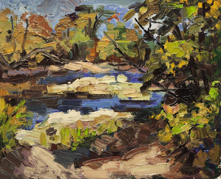 Artwork by Armand Tatossian, Forest River; Stream in the Woods