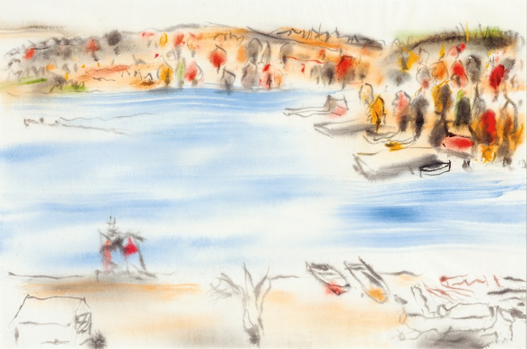 Artwork by David Brown Milne, Blue Bay, 1952