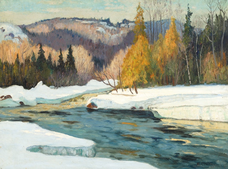 Artwork by Maurice Galbraith Cullen, The North River at St. Margarets, 1928