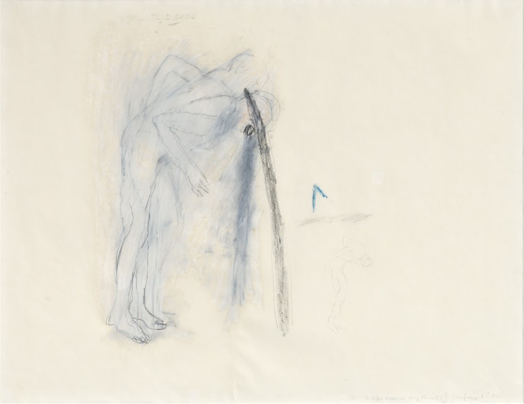 Artwork by Betty Roodish Goodwin, A blue bone in my throat