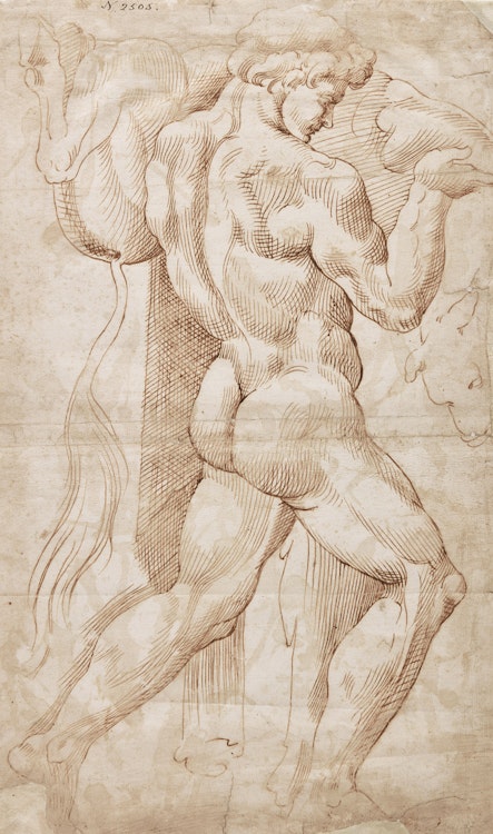 Artwork by Manner of Baccio Bandinelli, Hercules and the Ox