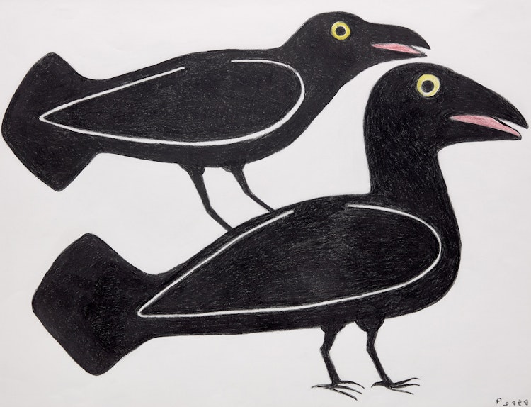 Artwork by Kenojuak Ashevak, Untitled (Two Birds)