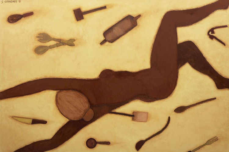 Artwork by Sandy Groebner, Falling Woman