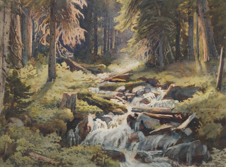 Artwork by Frederick Henry Brigden, Mountain Brook