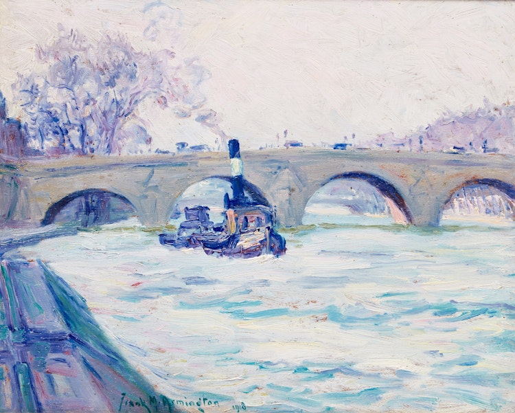 Artwork by Frank Milton Armington, Pont Royal, Paris