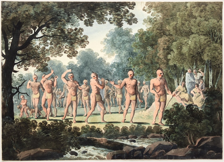 Artwork by George Heriot, War Dance #1