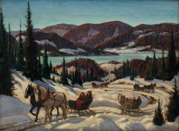 Artwork by Thomas Albert Stone, Returning from Mass