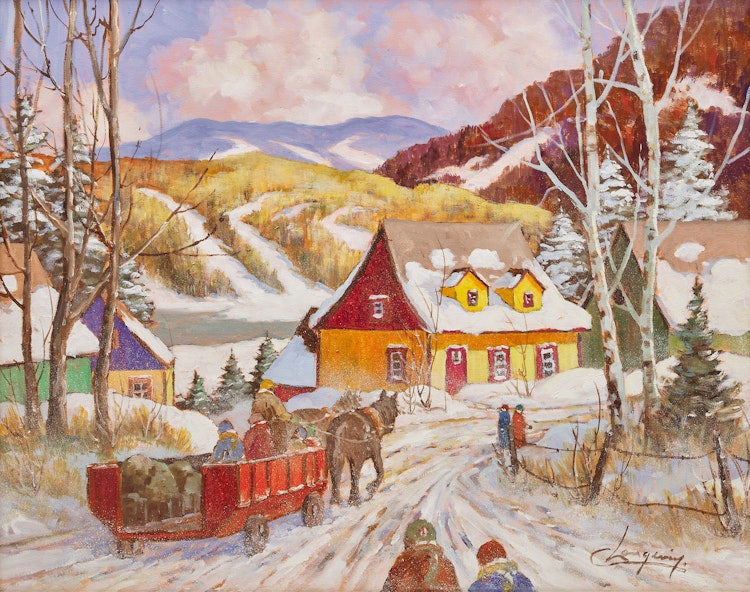 Artwork by Claude Langevin, Retour de la cabane
