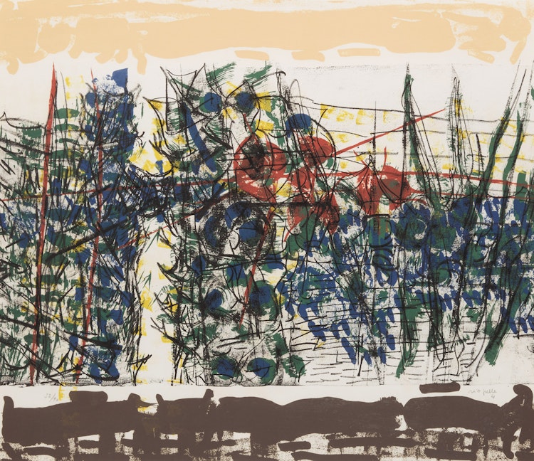 Artwork by Jean Paul Riopelle, Le Sablier-Aprés-midi, 1979