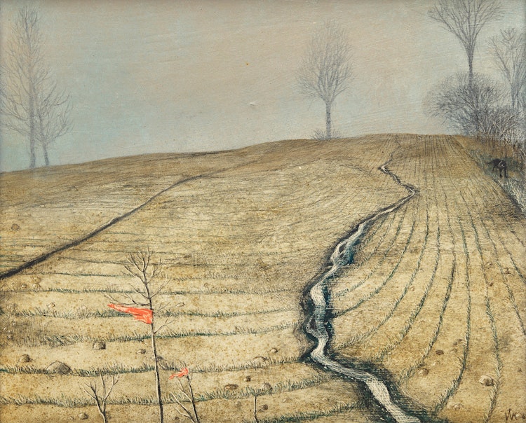 Artwork by William Kurelek, Winter Wheat, Ontario, 1969