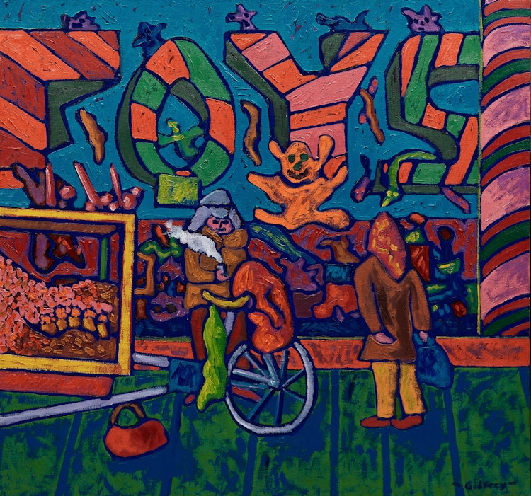 Artwork by John Godfrey, Street Scene