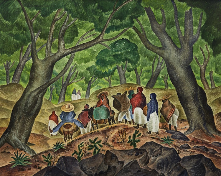 Artwork by William John Bertram Newcombe, To Market